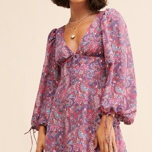 Misa Los Angeles Pink and Purple Front Mini Dress - Tonya Mini Dress